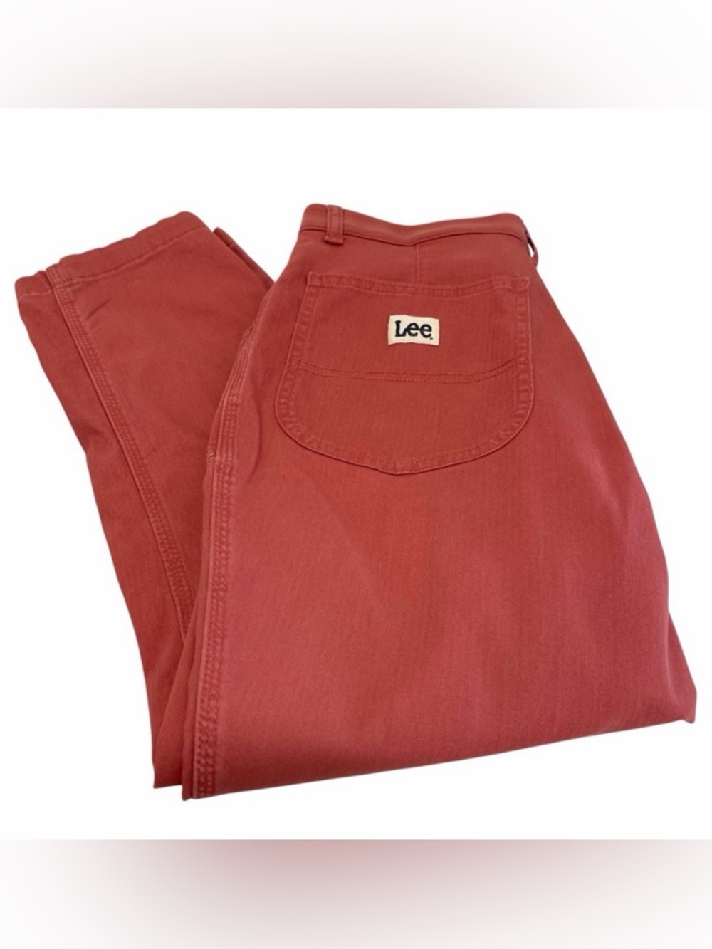 Lee Jeans Coral Salmon Straight Leg Hit Rise Regular Fit Pants - Like New - 10